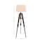 Black Wood Industrial Floor Lamp, 62" x 21" x 21"